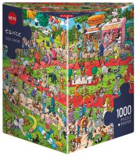 Opakowanie Puzzle 1000 Szalona wystawa psów ( Puzzle+plakat)