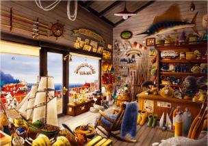 Opakowanie Puzzle 1000 Wnętrze sklepu rybackiego