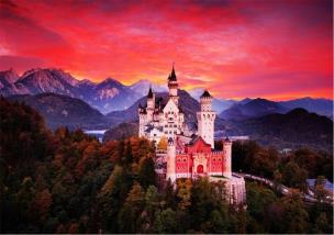 Opakowanie Puzzle 1000 Zamek Neuschwanstein z zachodem słońca