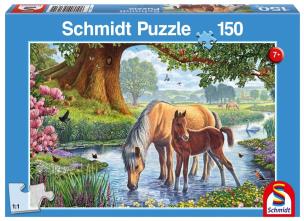 Opakowanie Puzzle 150 Konie przy strumieniu G3