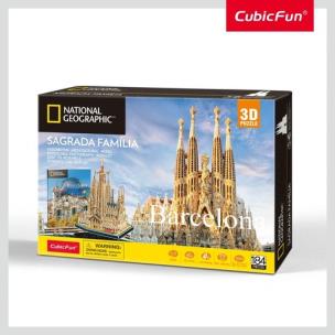 Opakowanie Puzzle 3D Sagrada Familia Barcelona National Geographic