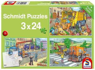 Opakowanie Puzzle 3x24 Pojazdy komunalne G3