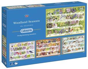 Opakowanie Puzzle 4x500 Leśny alfabet na cztery pory roku G3