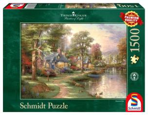 Opakowanie Puzzle PQ 1500 Thomas Kinkade Nad jeziorem G3