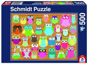Opakowanie Puzzle PQ 500 Kolorowe sowy G3