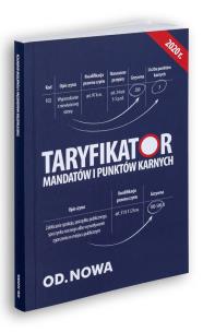 Okładka książki Taryfikator mandatów i punktów karnych 2020
