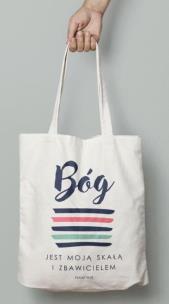 Opakowanie Torba bawełniana eco - Bóg jest moją skałą
