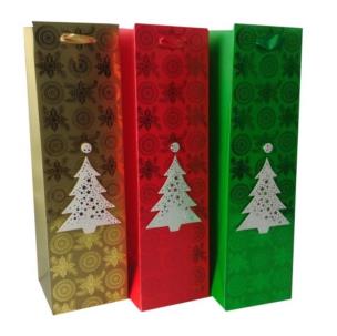 Opakowanie Torebka Świąteczna pionowa Butelka mix