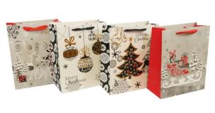 Opakowanie Torebka Świąteczna pionowa duża mix