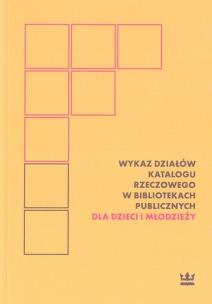 Okładka książki Wykaz działów katalogu rzeczowego w bibliotekach..