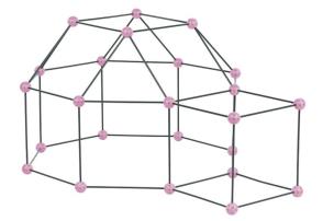 Opakowanie Zwariowany namiot szaro-różowy