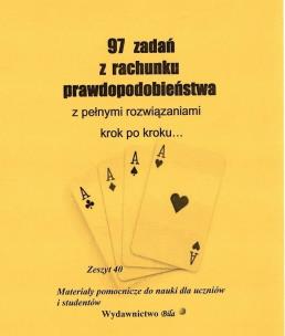 Okładka książki 97 zadań z rachunku prawdopodobieństwa z pełnymi..