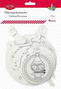 Opakowanie Dekoracje kartonowe do kolorowania 12szt