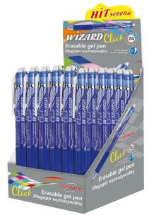Opakowanie Długopis wymazywalny Wizard 0.7 niebieski (24szt)