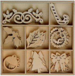 Opakowanie Drewniane dekoracje 40szt