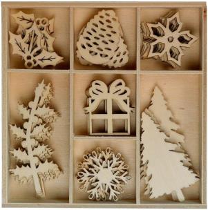 Opakowanie Drewniane dekoracje 40szt