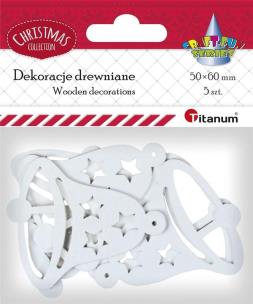 Opakowanie Drewniane dzwonki ażurowe 5szt