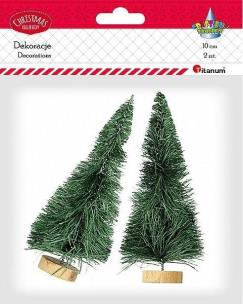 Opakowanie Drzewka plastikowe choinki z podstawką 2szt