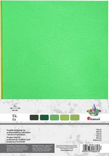 Opakowanie Filc arkusz A4 10szt zielone