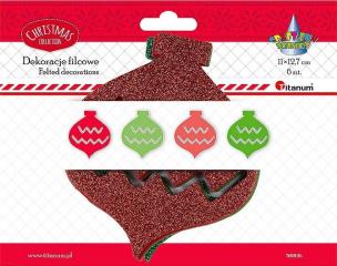 Opakowanie Filcowe bombki 6szt