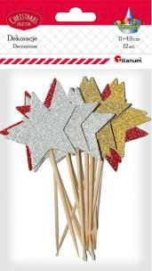 Opakowanie Gwiazdki papierowe brokatowe 18szt