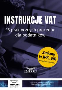 Okładka książki Instrukcje VAT.15 praktycznych procedur dla podatników