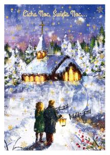 Opakowanie Karnet B6 Boże Narodzenie Kościółek