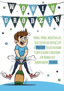 Opakowanie Karnet Comic B6 + koperta wzór nr 28 Urodziny