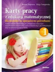 Okładka książki Karty pracy z edukacji matematycznej dla uczniów ze specjalnymi potrzebami. Część 1