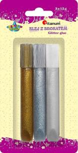 Opakowanie Klej z brokatem 3 kolory