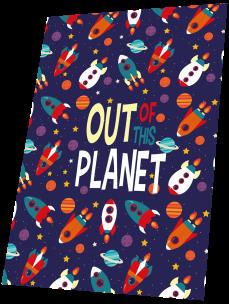 Opakowanie Koc polarowy Out of Planet 150x100 cm KL10319