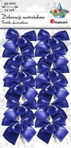 Opakowanie Kokarda materiałowa 50mm 12szt chabrowa