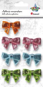 Opakowanie Kokardy 3D z cekinami 7szt