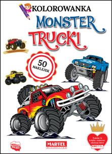 Okładka książki Kolorowanka z naklejkami. Monster trucki