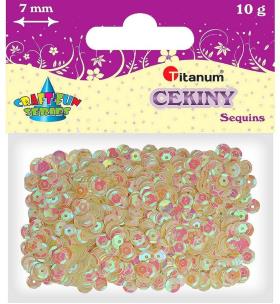 Opakowanie Konfetti Cekiny 7mm 10g teczowe biały (CO7/319)