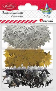 Opakowanie Konfetti zestaw Boże Narodzenie 3 kolory