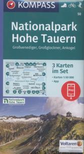 Okładka książki Mapa Nationalpark Hohe Tauern 1:50 000 3w1 KOMPASS