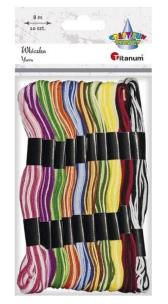 Opakowanie Mulina 8mm dwukolorowa 10 kolorów