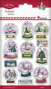 Opakowanie Naklejki 3D kule śnieżne 12szt