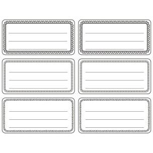 Opakowanie Naklejki etykiety biało czarne 144szt