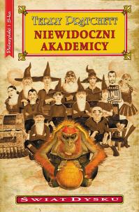 Niewidoczni akademicy wyd. 2020. Autor: Terry Pratchett. Multiszop.pl Okładka książki Niewidoczni akademicy wyd. 2020