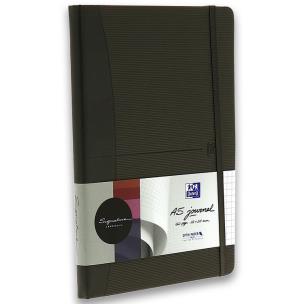 Okładka książki Notatnik Oxford Signature A5 80k krata szary