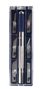 Opakowanie Nóż modelarski Hobby + 6 wymiennych ostrzy