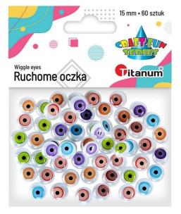 Opakowanie Oczy Animals mix 15mm 60szt
