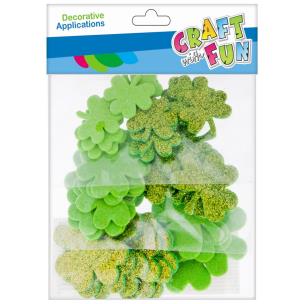 Opakowanie Ozdoba dekoracyjna eva samoprzyl koniczyny brokat 3w1 36szt