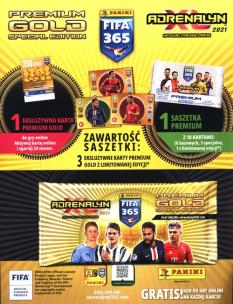 Opakowanie Panini FIFA365 AdrenalynXL 2021 saszetka premium gold