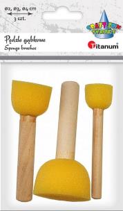 Opakowanie Pędzle gąbkowe płaskie mix 3szt.