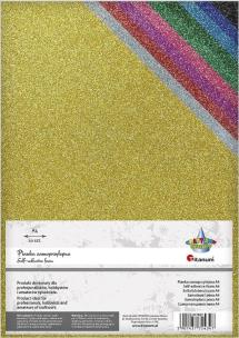 Opakowanie Pianka samoprzylepna brokatowa 20x30cm 10 kolorów