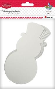 Opakowanie Piankowe bałwanki 116x222mm białe 10szt.