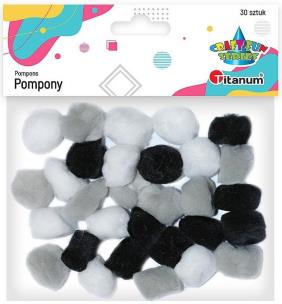 Okładka książki Pompony akrylowe 25mm szare 30szt.